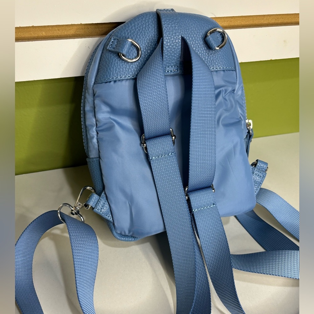 Mini Puffer Backpack Handbag Blue - Picture 4 of 6